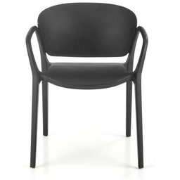 Krzesło ogrodowe plastikowe czarne K491