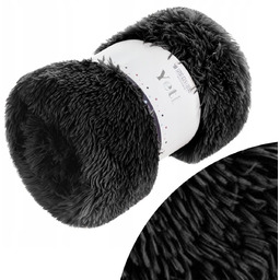 Koc 150 x 200 Yeti Włochacz Futrzany Czarny