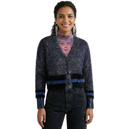 Sweter damski Desigual Tops kardigan z błyszczącymi nitkami