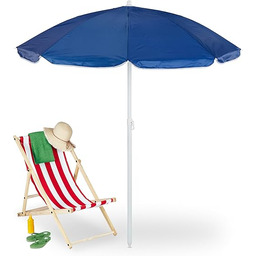 Relaxdays Parasol przeciwsłoneczny, Ø 160 cm, zginany,