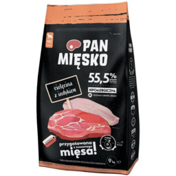 PAN MIĘSKO Cielęcina z indykiem dla psów chrupki