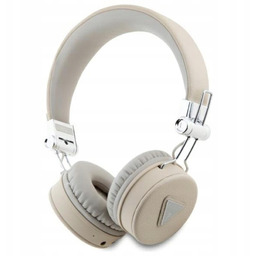 Guess Grained Bezprzewodowe słuchawki nauszne Bluetooth Enc (beżowy)