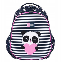 Tornister Ergonomiczny Panda Sztywny Kasetonowy