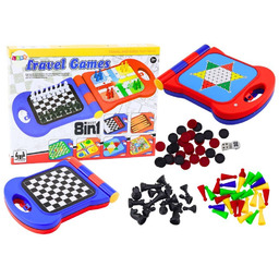 Gra Podróżna 8w1 Szachy Warcaby Ludo Tryktrak Chińczyk