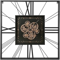 Home ESPRIT Zegar ścienny Czarny Złoty Metal Szkło
