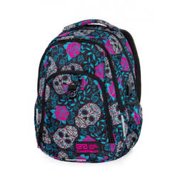 Plecak szkolny dla dziewczynki, kwiaty, granatowy, CoolPack