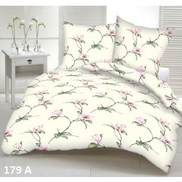 Karo Pościel z kory 160x200 179a kremowa różowe