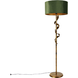 Lampa stojąca w stylu vintage, złoto antyczne