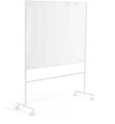Mobilna tablica suchościeralna EMMA, dwustronna, 1500x1200 mm, rama