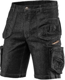 Krótkie spodenki robocze DENIM, czarne, rozmiar XL