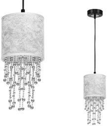 Milagro ALMERIA MLP6434 lampa wisząca srebrny abażur kryształowe