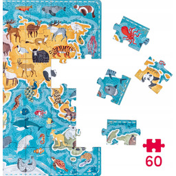 Czu Czu Puzzle edukacyjne Dla Dzieci mapa Zwierzęta