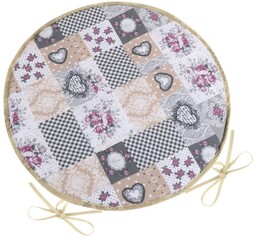 Bellatex Siedzisko DITA okrągłe gładkie Patchwork love, 40