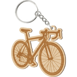 Rower - drewniany brelok z grawerem dla rowerzysty