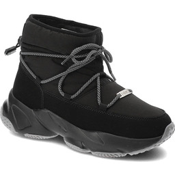 Czarne Śniegowce Big Star Modne Ocieplane Buty Damskie