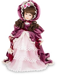 Figurka lalka kolekcjonerska figurka porcelanowa 45x38x35 177047
