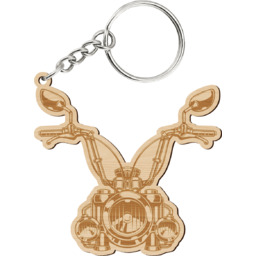 Motocykl - drewniany brelok z grawerem dla motocyklisty