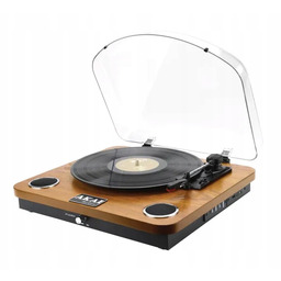 Gramofon Akai ATT-11BTN Manualny paskowy Bluetooth Usb Brązowy