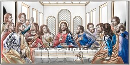 Obrazek Srebrny Ostatnia Wieczerza Kolor 65x32