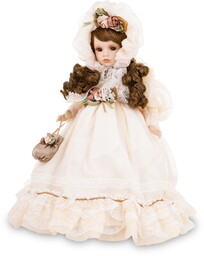 Figurka lalka kolekcjonerska figurka porcelanowa 46x35x35 177052