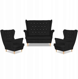 Zestaw uszak Gaja ekoskóra skaj sofa fotele Family