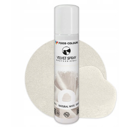 Barwnik spożywczy jadalny zamsz Biały w sprayu 100ml