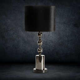 Lampa stołowa AXEL zdobiona designerskim kształtem z welwetowym