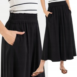SPÓDNICA DAMSKA MAXI WISKOZOWA ZWIEWNA REGULARNY KRÓJ ELEGANCKA