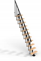 SCHODY MODUŁOWE DALLAS 300 CM CZARNE BUK