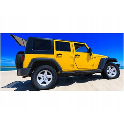 Obraz Żółty Jeep samochód plaży