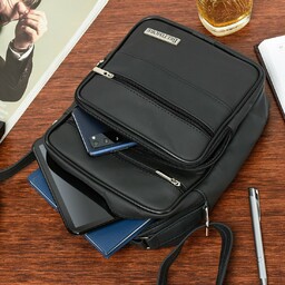 Czarna męska torba skórzana przez ramię Beltimore G19