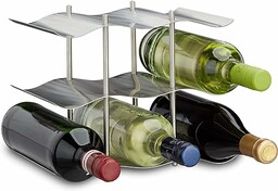 Relaxdays Regał na wino ze stali nierdzewnej