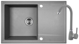 KUCHINOX Zlewozmywak Hunter SBUA511T Szary + bateria