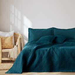 AmeliaHome Narzuta na łóżko Ophelia teal, 220 x
