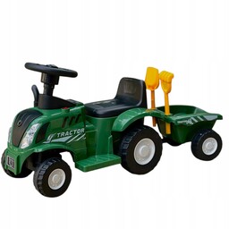 Elektryczny traktor jeździk na akumulator z przyczepą dźwiękami