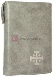 Etui do Biblii JEROZOLIMSKIEJ, szare, haft