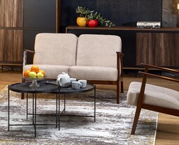 Sofa dwuosobowa milano 2s beżowy castel 15 halmar