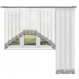 Zestaw Firan Katania Cyrkonie+Balkonowa 545x250 4m