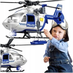 Helikopter Policyjny Ratunkowy Policja SOS Światło LED Dźwięki