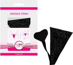 Bye Bra Adhesive String Lace Finish Black One