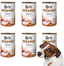 BRIT - Pate&Meat Mokra karma dla psa królik
