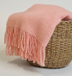 Koc z Wełny Merino Bouclé LANEA, Rozmiar -