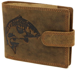 Nordee męski portfel skóra naturalna na zatrzask