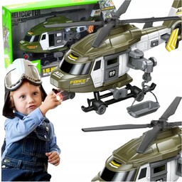 Helikopter Wojskowy Ratunkowy Armia SOS Światło LED Dźwięki