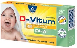 D-Vitum 400 j.m. + DHA x30 kapsułek twist-off