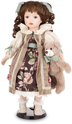Figurka lalka kolekcjonerska figurka porcelanowa 46x30x22 177058