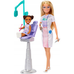 Lalka Barbie Dentystka Z Pacjentem zestaw lalka Barbie