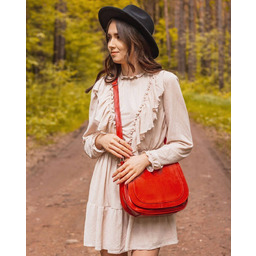 Torebka skórzana listonoszka DAN-A T223 czerwona