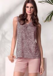 Piżama damska z wiskozy koszulka na ramiączkach