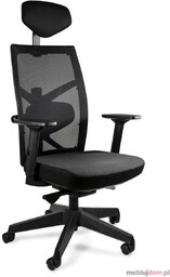 Fotel ergonomiczny TUNE Unique czarny stelaż Czarny,